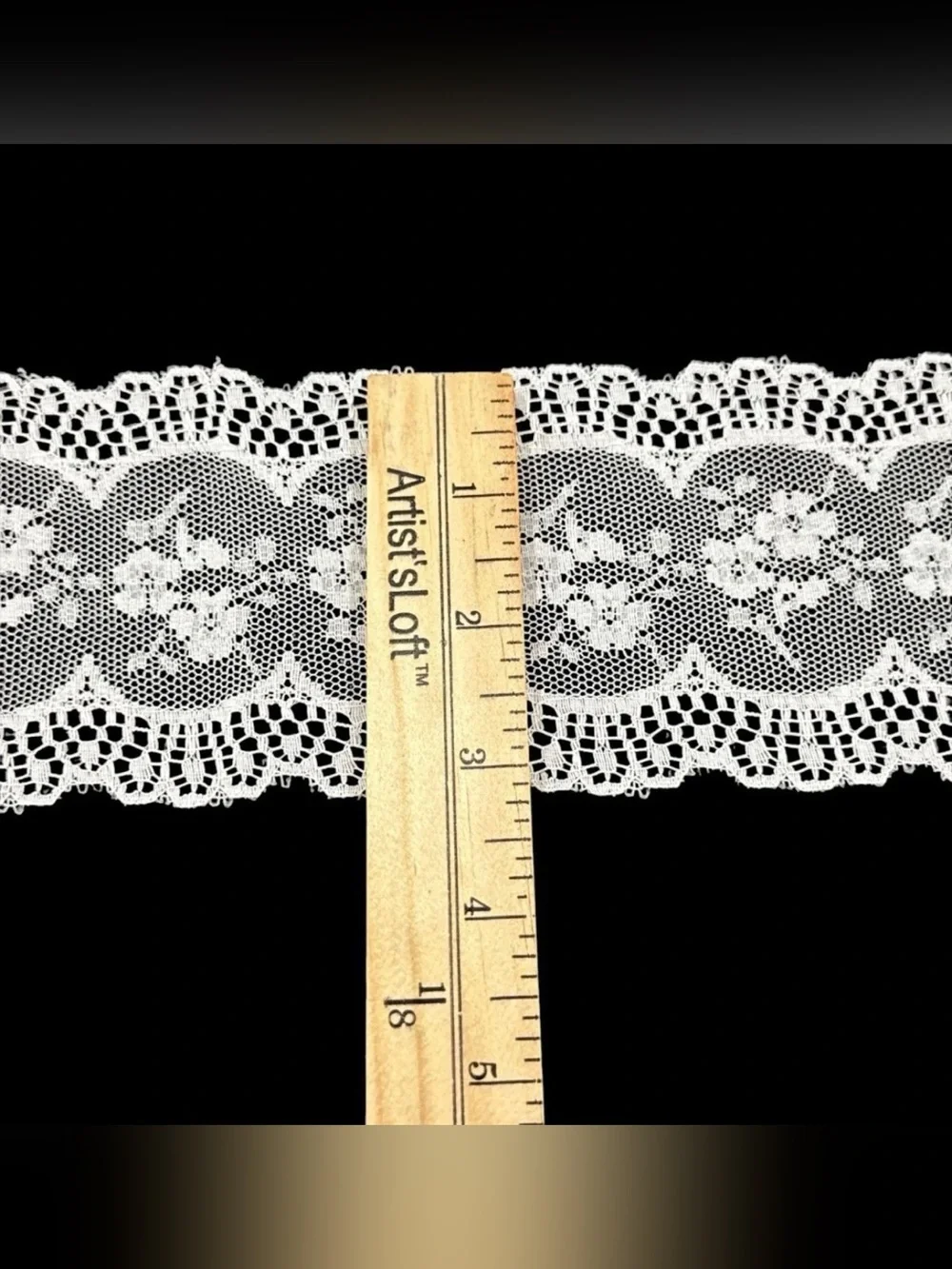 Ivory Lace Trim Roll – Decorative Scalloped Lace for Sewing